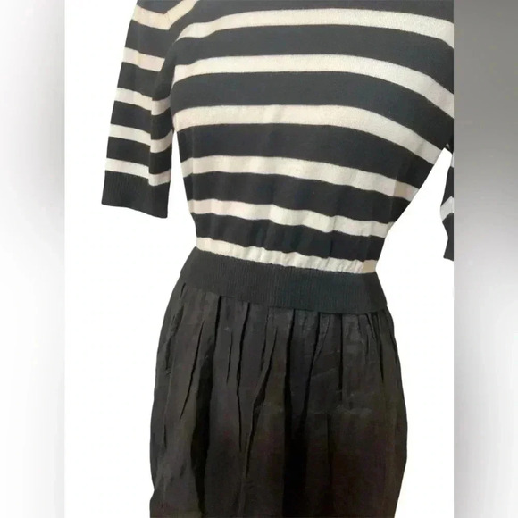 Naranka mini dress 3/4 sleeve stripe sexy lined back zip - Picture 6 of 9